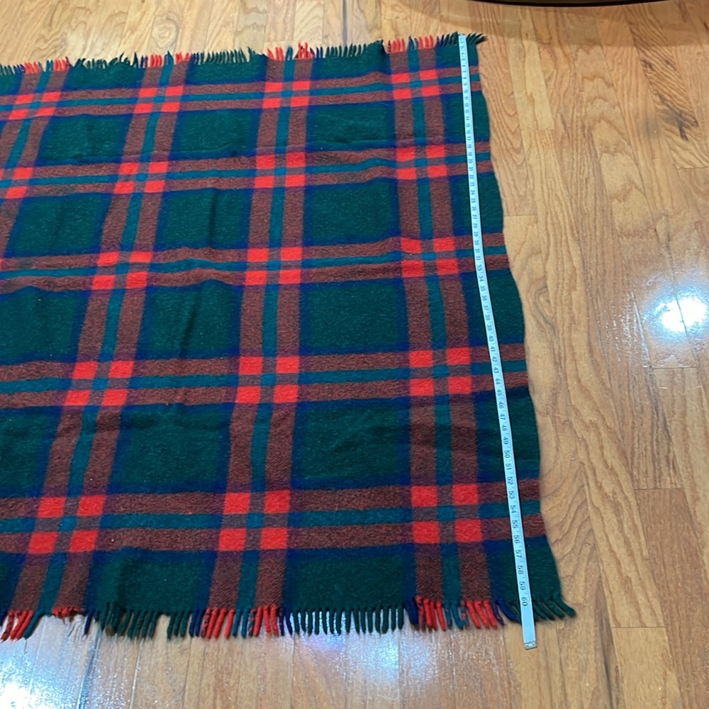 Vintage Deken Van Wyk 100% Virgin Wool Holland Plaid Wool Throw Blanket Tartan - Picture 7 of 11